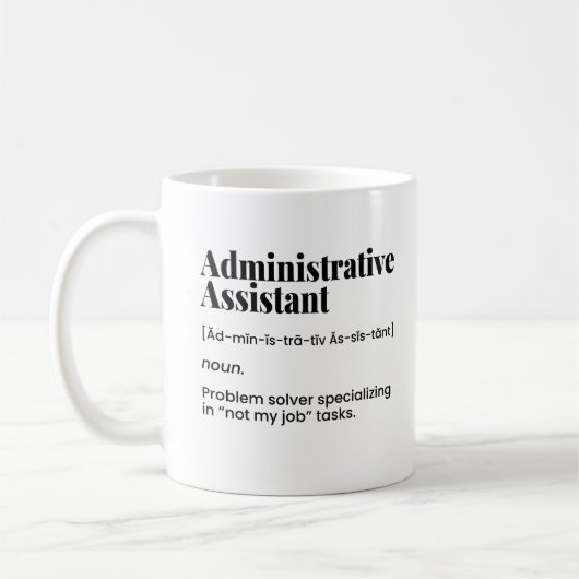 Verwaltungsassistent, Verwaltungsdirektor Kaffeetasse (Links)