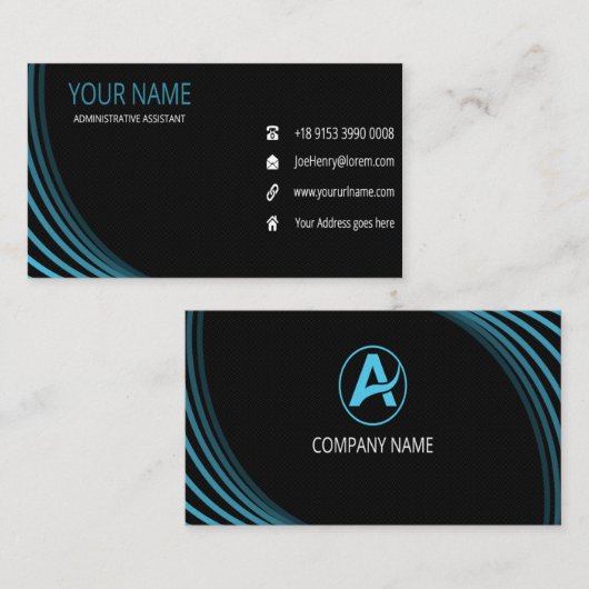 Verwaltungsassistent Visitenkarte (Vorne/Hinten)