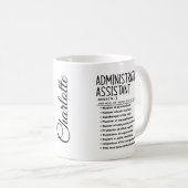 Verwaltungsassistentin Kaffeetasse (VorderseiteRechts)