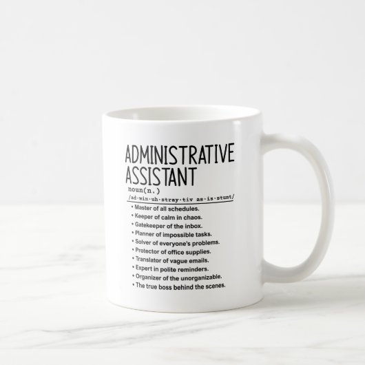 Verwaltungsassistentin Kaffeetasse (Rechts)