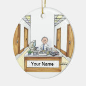 Verwaltungsmitarbeiter - Mann Keramikornament (Links)