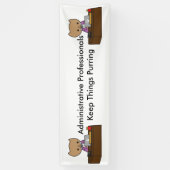 Verwaltungspersonal Behalte Dinge jagen Banner (Vertikal)