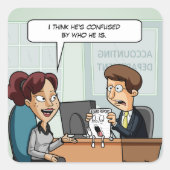 Verwaltungsrat Pun Square Sticker (Vorderseite)