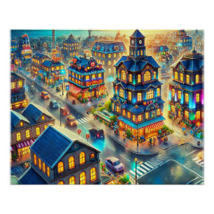 🏙️ verwandeln Ihren Raum mit dem Charme des städt Poster