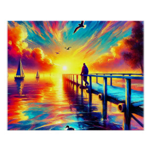 🌅 verwandeln Ihren Raum mit der Magie des Sonnenu Poster