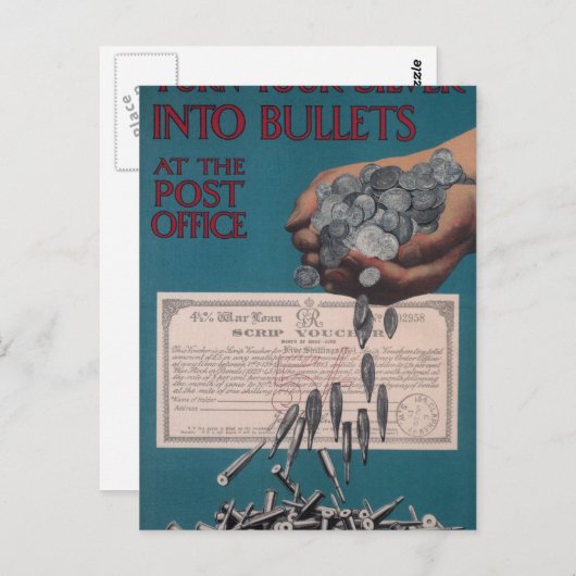 Verwandeln Sie Ihr Silber in Kugeln bei_Propaganda Postkarte (Vorne/Hinten)