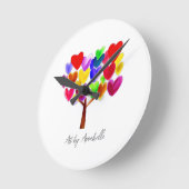 Verwandeln Sie Ihre Kinder in ArtWork oder Zeichn Runde Wanduhr (Winkel)