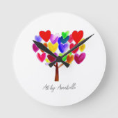 Verwandeln Sie Ihre Kinder in ArtWork oder Zeichn Runde Wanduhr (Vorderseite)