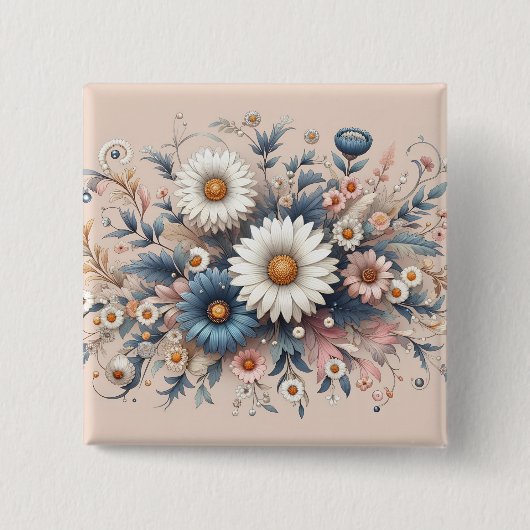 Verwandeln Sie Ihren Platz mit eleganter Daisy Flo Button (Vorderseite)