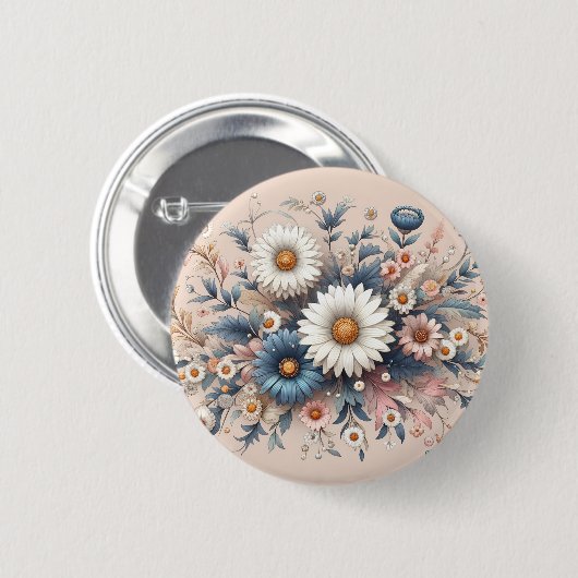 Verwandeln Sie Ihren Platz mit eleganter Daisy Flo Button (Vorne & Hinten)