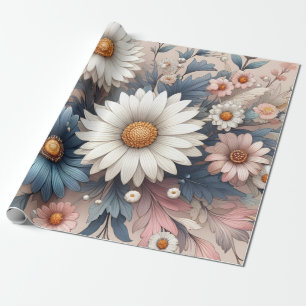 Verwandeln Sie Ihren Platz mit eleganter Daisy Flo Geschenkpapier