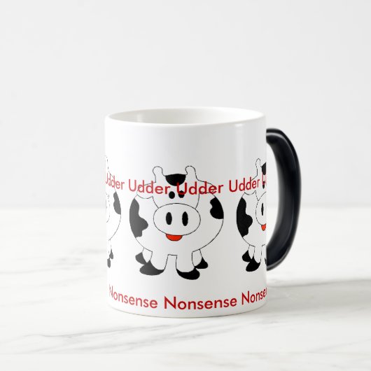 Verwandelnde Kuh-MOO-Tasse Verwandlungstasse (VorderseiteRechts)