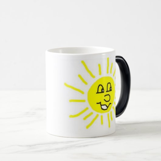 Verwandelnde Sonnenschein-Tasse Verwandlungstasse (VorderseiteRechts)