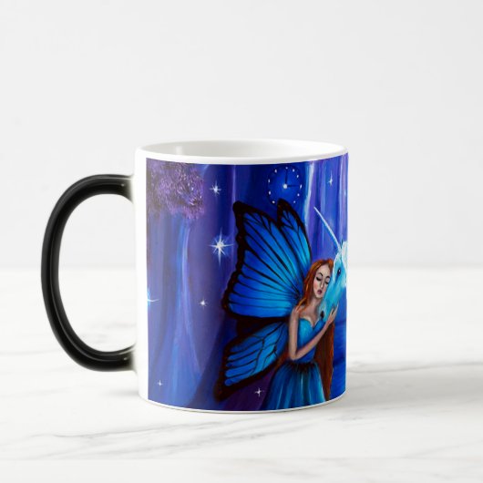 Verwandelnde Tasse Fantasie-Kunstfee und Unicorn (Links)