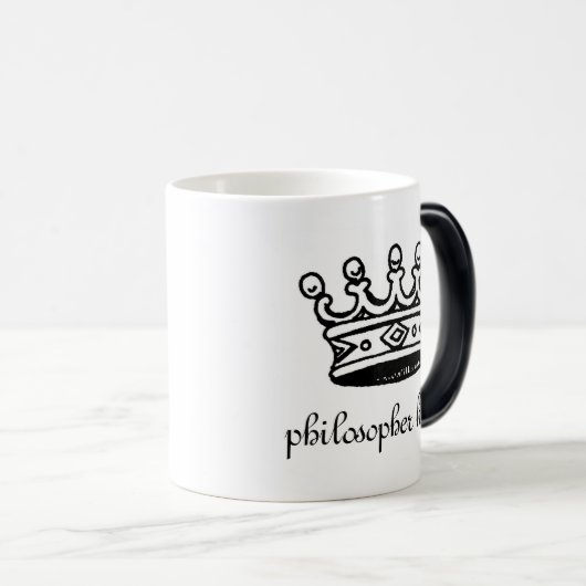 Verwandelnde Tasse Philosophen-Könighitze (links) (VorderseiteRechts)