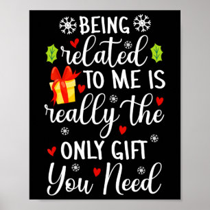 Verwandt mit mir Funny Christmas Familie Xmas Pa Poster