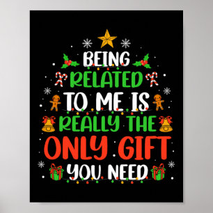 Verwandt mit mir Funny Christmas Familie Xmas Pa Poster