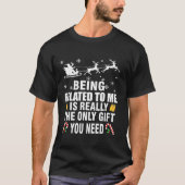 Verwandt mit mir Funny Christmas Familie Xmas Pa T-Shirt (Vorderseite)