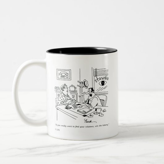 Verwandte finden zweifarbige tasse (Links)