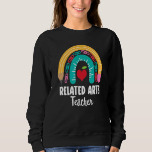 Verwandte Kunst Lehrer Boho Regenbogen für Lehrer Sweatshirt