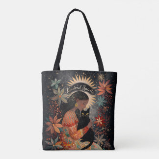 Verwandte Seelen Schwarze Katze Herbst Freundschaf Tasche
