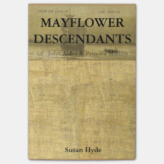 Verwandter von Mayflower Nachkommen Alden-Mullins Post-it Klebezettel