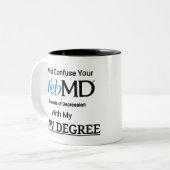 Verwechseln Sie Ihre WebMD-Diagnose nicht mit Depr Zweifarbige Tasse (Vorderseite Links)