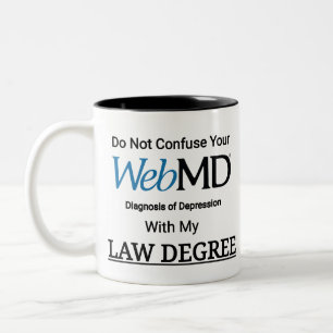 Verwechseln Sie Ihre WebMD-Diagnose nicht mit Depr Zweifarbige Tasse