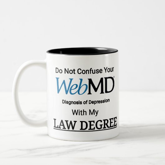 Verwechseln Sie Ihre WebMD-Diagnose nicht mit Depr Zweifarbige Tasse (Links)