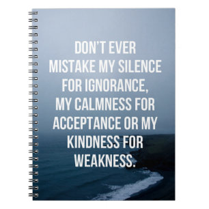 Verwechseln Sie mein Ruhe-Zitat Notizblock