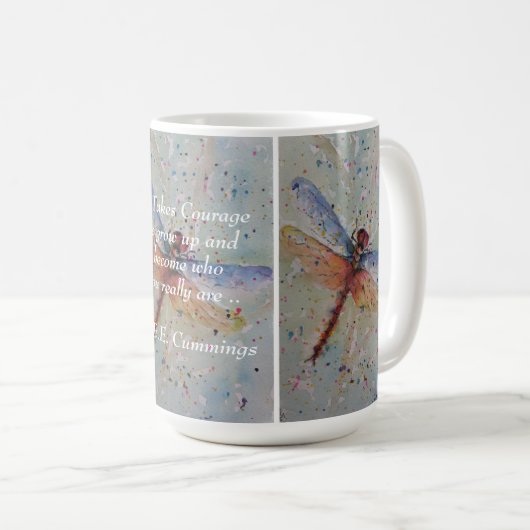 Verwegene Libelle Kaffeetasse (VorderseiteRechts)
