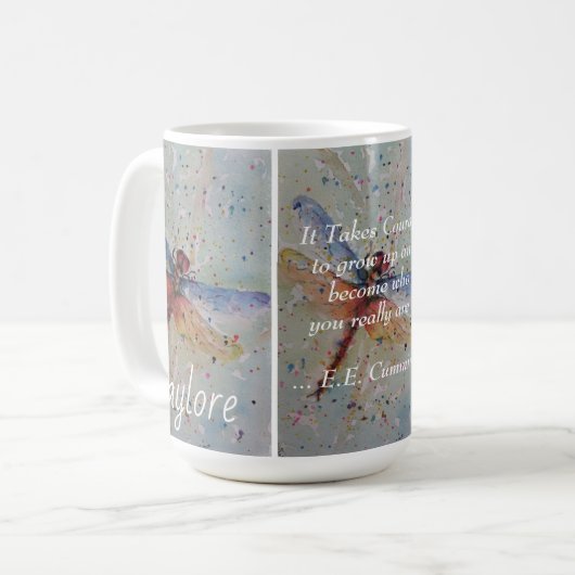Verwegene Libelle Kaffeetasse (Vorderseite Links)