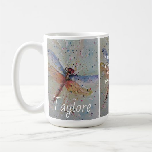 Verwegene Libelle Kaffeetasse (Links)