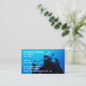 Verwegener Sporttaucher Visitenkarte (Stehend Vorderseite)