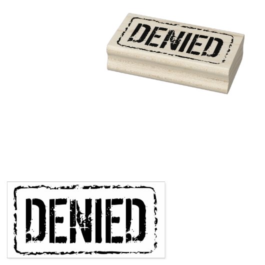 Verweigerte Briefmarke aus gestrichenem Holzkautsc Gummistempel (Stempel)