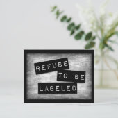 Verweigerung der Kennzeichnung auf der Postkarte (Stehend Vorderseite)