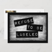 Verweigerung der Kennzeichnung auf der Postkarte (Vorne/Hinten)