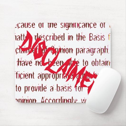 "Verweigerung des Bestätigungsvermerks " Mousepad (Mit Mouse)