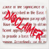 "Verweigerung des Bestätigungsvermerks " Mousepad (Vorne)