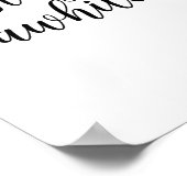 Verweile Minimal Schrift Wandkunst Poster (Ecke)