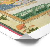 Verweilen Sie auf einer Terrasse bei Sonnenunterga Poster (Ecke)