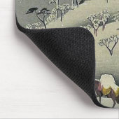 Verweilender Schnee bei Asukayama durch Ando, Mousepad (Ecke)