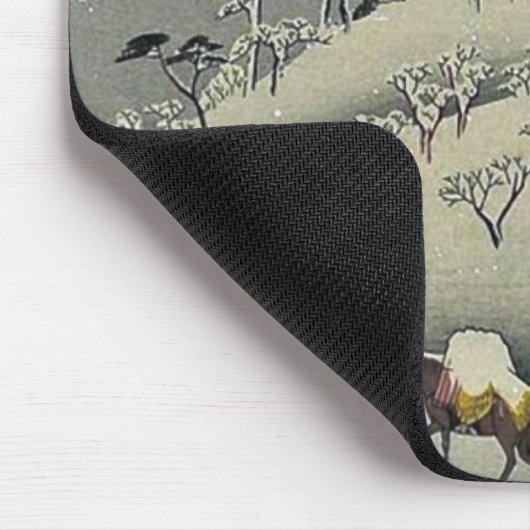 Verweilender Schnee bei Asukayama durch Ando, Mousepad (Ecke)