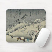 Verweilender Schnee bei Asukayama durch Ando, Mousepad (Mit Mouse)