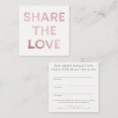 Verweisen Sie ein Empfehlungskarte (Vorne/Hinten)