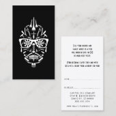 verweisen Sie ein Freundfriseur-Punk calavera Empfehlungskarte (Vorne/Hinten)