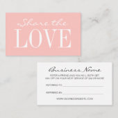 Verweisen Sie eine Empfehlungskarte (Vorne/Hinten)