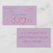 VERWEISEN SIE EINE FREUND-LOYALITÄTS-KARTEN EMPFEHLUNGSKARTE (Vorne/Hinten)