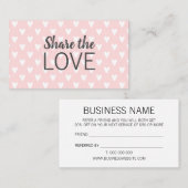 Verweisen Sie eine modische moderne rosa Visitenkarte (Vorne/Hinten)