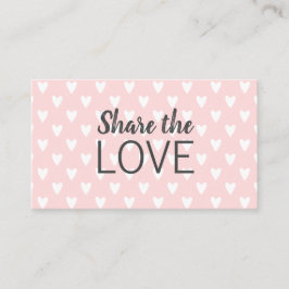 Verweisen Sie eine modische moderne rosa Visitenkarte